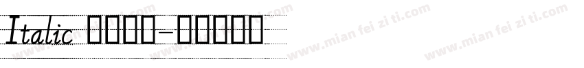 Italic 意大利体字体转换